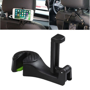 2 in 1 headrest hook & phone holder Auto Car Headrest Seat Back Hook Hanger Cell Phone Holder Stand Clip Tooll